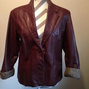 Genuine Leather Maroon Jacket